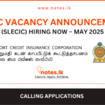 Sri Lanka Export Credit Insurance Corporation (SLECIC) Career Opportunities – May 2025