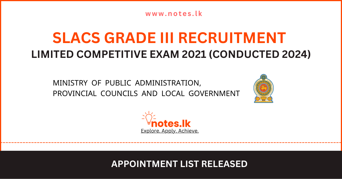 2025 Exam Appointment List for Accountants Service (SLAcS) Limited